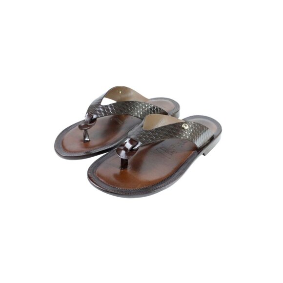 Aron Brown Mens Italian Leather Sandals Shoes main image 10